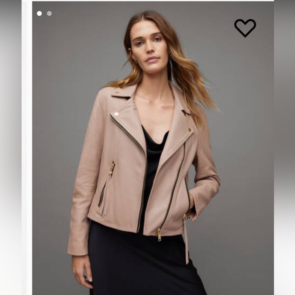 ALLSAINTS LEATHER Dalby Biker jacket - Picture 1 of 5